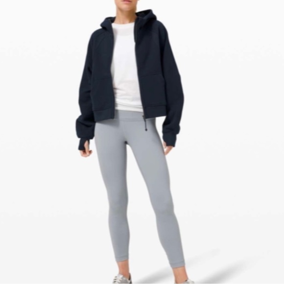 lululemon athletica Tops - Lululemon Women’s Scuba Navy Blue Size 6 Full Zip Hoodie Sweatshirt